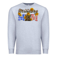 Heather Grey military mom with soldier boots Premium Sweatshirt - Artiststas
