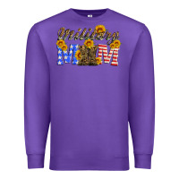 Purple military mom with soldier boots Premium Sweatshirt - Artiststas