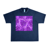 Navy purple glitter with leopard pattern Urban Heavy Tee - TumblerDesignByShophia