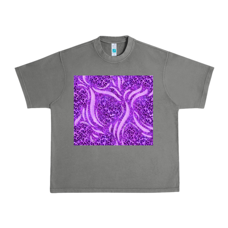 Purple Glitter With Leopard Pattern Urban Heavy Tee by TumblerDesignByShophia | Teevron