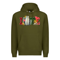 Army Green christmas penguin love Premium Hoodie - FaDigitalArtStudio