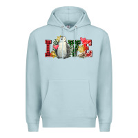 Blue Mist christmas penguin love Premium Hoodie - FaDigitalArtStudio