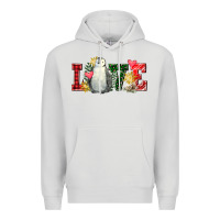 Dove Grey christmas penguin love Premium Hoodie - FaDigitalArtStudio