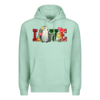 Seafoam christmas penguin love Premium Hoodie - FaDigitalArtStudio