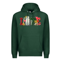 Sports Green christmas penguin love Premium Hoodie - FaDigitalArtStudio