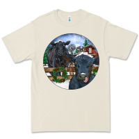 Bone Black Angus Cattle and Calf Christmas Premium Tee - RanaPortraitStore