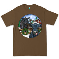 Black Angus Cattle And Calf Christmas Premium Tee | Teevron