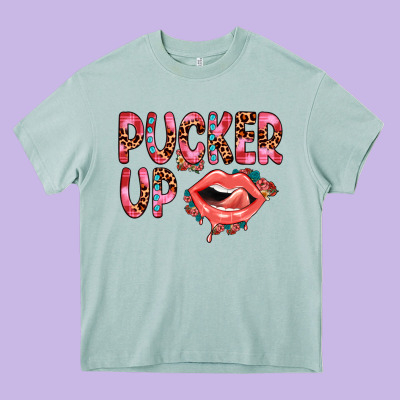 Pucker Up Heavy Core Tee Designed By Jahusdesignshop