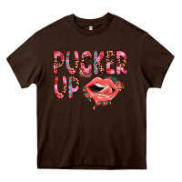 Chocolate Brown pucker up Heavy Core Tee - JahusDesignShop
