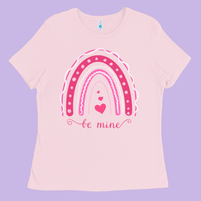 Valentines Day Rainbow Ladies Tee Designed By Bettercallsaul