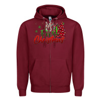 Burgundy my first christmas Zipper Hoodie - SublimationCraftShop