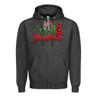 Charcoal Heather my first christmas Zipper Hoodie - SublimationCraftShop