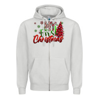 Dove Grey my first christmas Zipper Hoodie - SublimationCraftShop