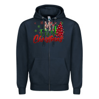Navy my first christmas Zipper Hoodie - SublimationCraftShop