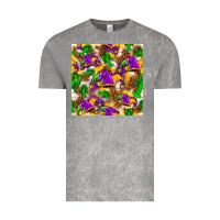 Cloud Rock Mardi Gras jester had and crawfish with leopard pa Vintage Tee - HowdyJamesFarm