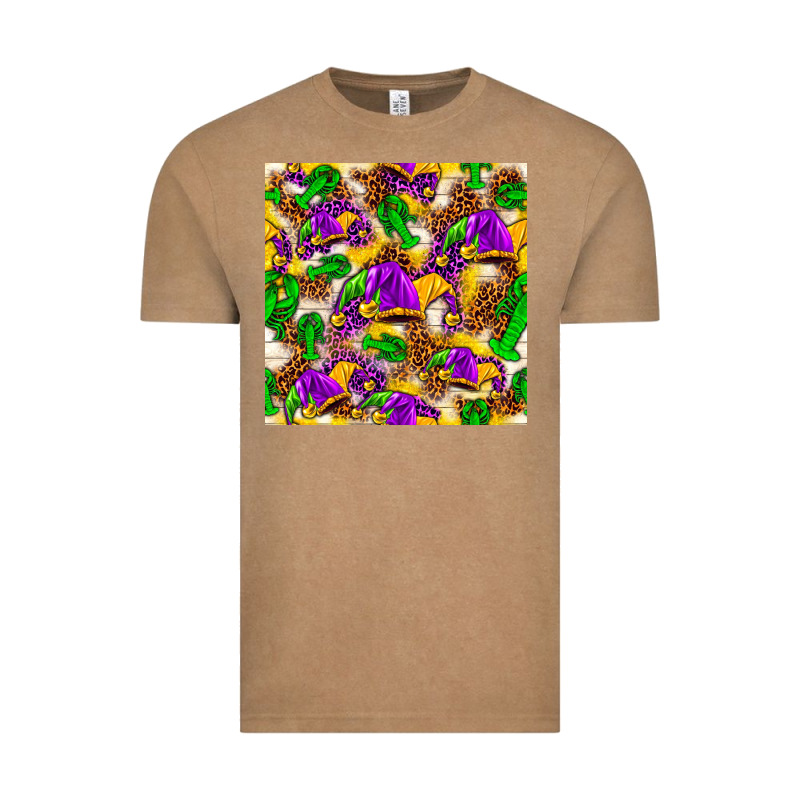 Mardi Gras Jester Had And Crawfish With Leopard Pa Vintage Tee by HowdyJamesFarm | Teevron