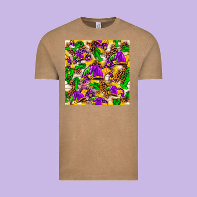 Mardi Gras Jester Had And Crawfish With Leopard Pa Vintage Tee Designed By Howdyjamesfarm