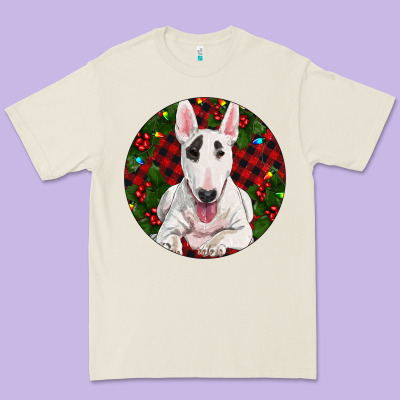 Christmas Bull Terrier Premium Tee Designed By Ranaportraitstore