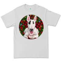 Dove Grey Christmas Bull Terrier Premium Tee - RanaPortraitStore