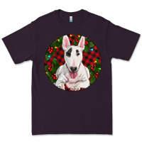 Plum Christmas Bull Terrier Premium Tee - RanaPortraitStore