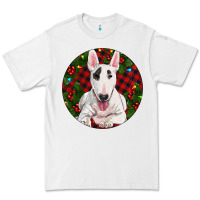 White Christmas Bull Terrier Premium Tee - RanaPortraitStore