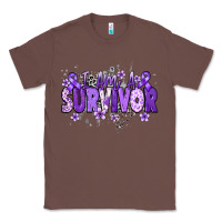 Chestnut I am a survivor purple ribbon Classic Tee - NancyCooperArtShop