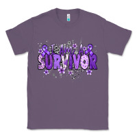 Lavender I am a survivor purple ribbon Classic Tee - NancyCooperArtShop