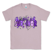 Lilac I am a survivor purple ribbon Classic Tee - NancyCooperArtShop