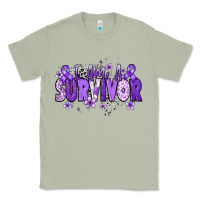 Matcha I am a survivor purple ribbon Classic Tee - NancyCooperArtShop