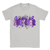 Moon Dust I am a survivor purple ribbon Classic Tee - NancyCooperArtShop