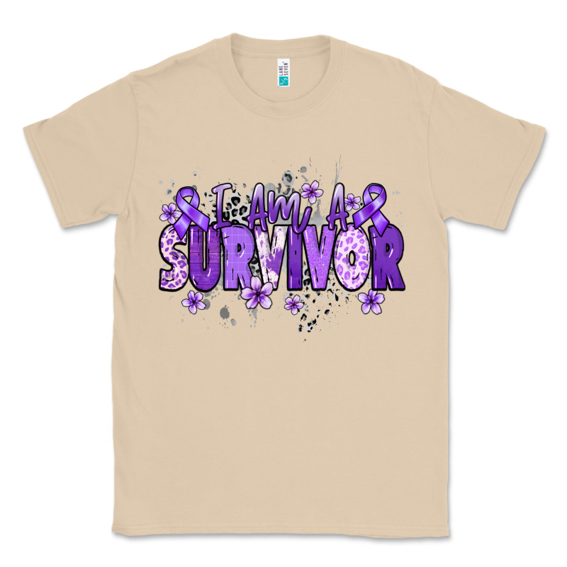 I Am A Survivor Purple Ribbon Classic Tee by NancyCooperArtShop | Teevron