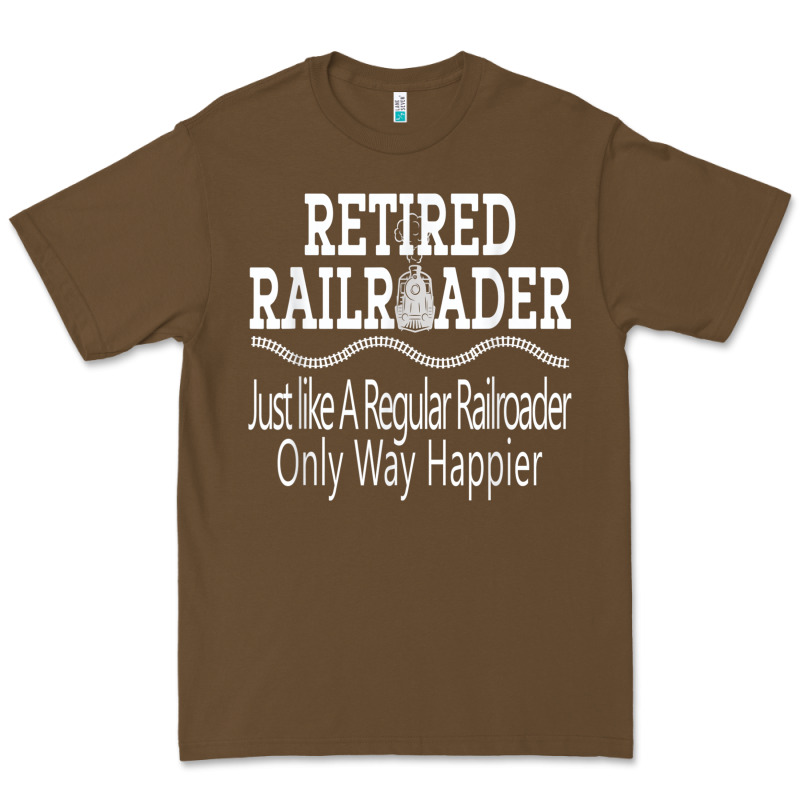 Mens Railroad Retirement Gifts For Men Premium Tee by minhPixels | Teevron