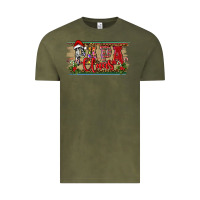 Vintage Olive Christmas Western Papa Claus Vintage Tee - RanaPortraitStore