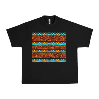 Black tooled leather and aztec Urban Heavy Tee - TumblerDesignByShophia