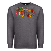 Charcoal Heather fieasta with sombrero rose and pepper Premium Sweatshirt - Artiststas