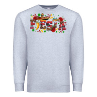 Heather Grey fieasta with sombrero rose and pepper Premium Sweatshirt - Artiststas
