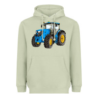 Matcha western farm tractor blue Heavyweight Hoodie - Artiststas