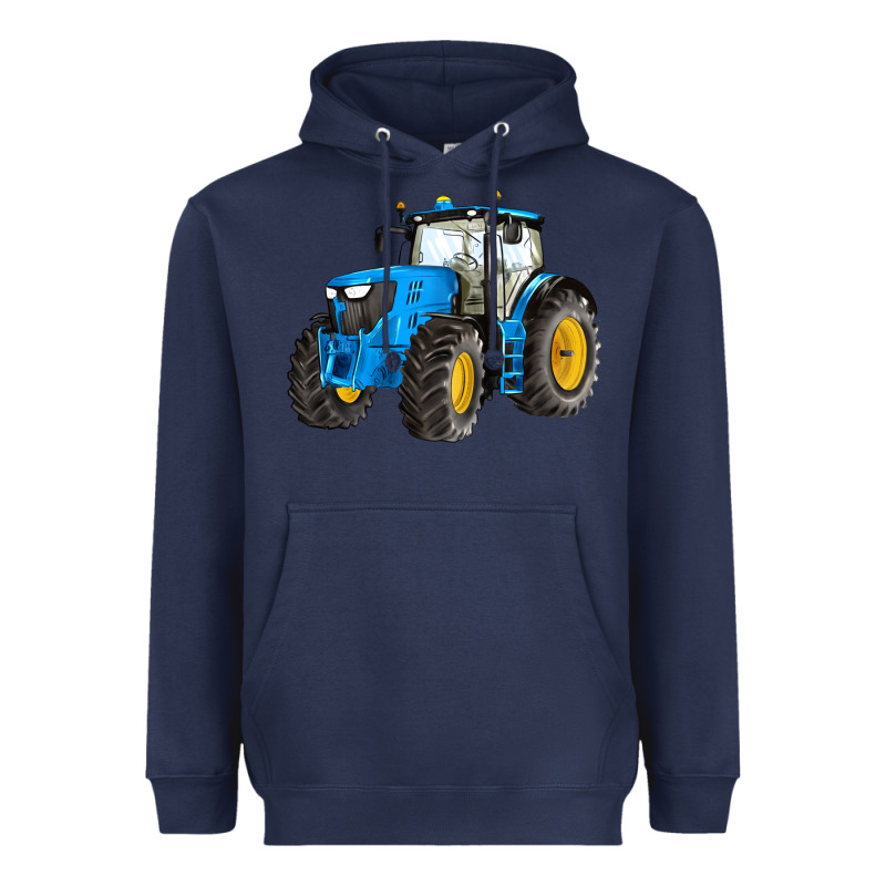 Western Farm Tractor Blue Heavyweight Hoodie by Artiststas | Teevron