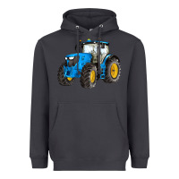 Smoke western farm tractor blue Heavyweight Hoodie - Artiststas