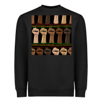 Black melanin rised fist seamless pattern Heavyweight Sweatshirt - BundleAndBundleShop