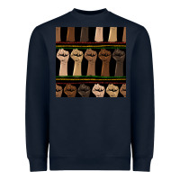 Navy melanin rised fist seamless pattern Heavyweight Sweatshirt - BundleAndBundleShop