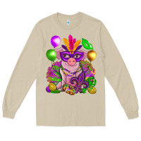 Mushroom Mardi Gras Pig Long Sleeve Tee - HowdyJamesFarm