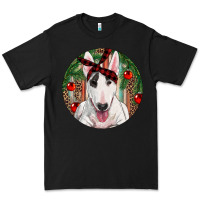 Black Christmas Bull Terrier Premium Tee - RanaPortraitStore