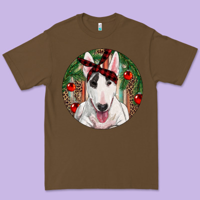 Christmas Bull Terrier Premium Tee Designed By Ranaportraitstore