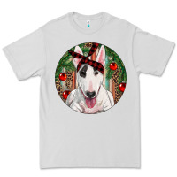 Dove Grey Christmas Bull Terrier Premium Tee - RanaPortraitStore