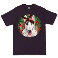 Plum Christmas Bull Terrier Premium Tee - RanaPortraitStore