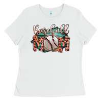 White Baseball Mom Ladies Tee - Bettercallsaul