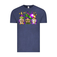 Vintage Denim Mardi Gras gnomies with elements Vintage Tee - HowdyJamesFarm