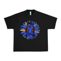 Black Colon Cancer Awareness sunflower Urban Heavy Tee - RanaPortraitStore
