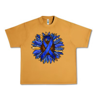 Peanut Butter Colon Cancer Awareness sunflower Urban Heavy Tee - RanaPortraitStore